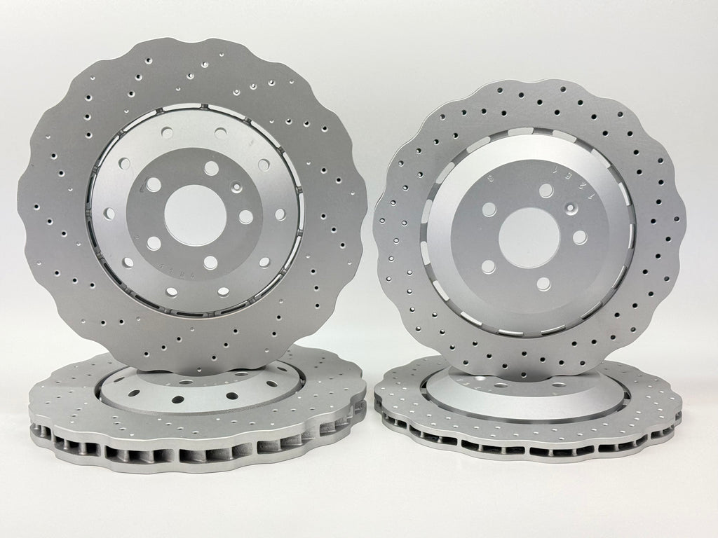 AUDI RS6 AVANT QUATTRO 2013-19 HIGH PERFORMANCE BRAKE DISCS FRONT AND REAR DISCS+ GENUINE BREMBO BRAKE PAD FRONT AND REAR