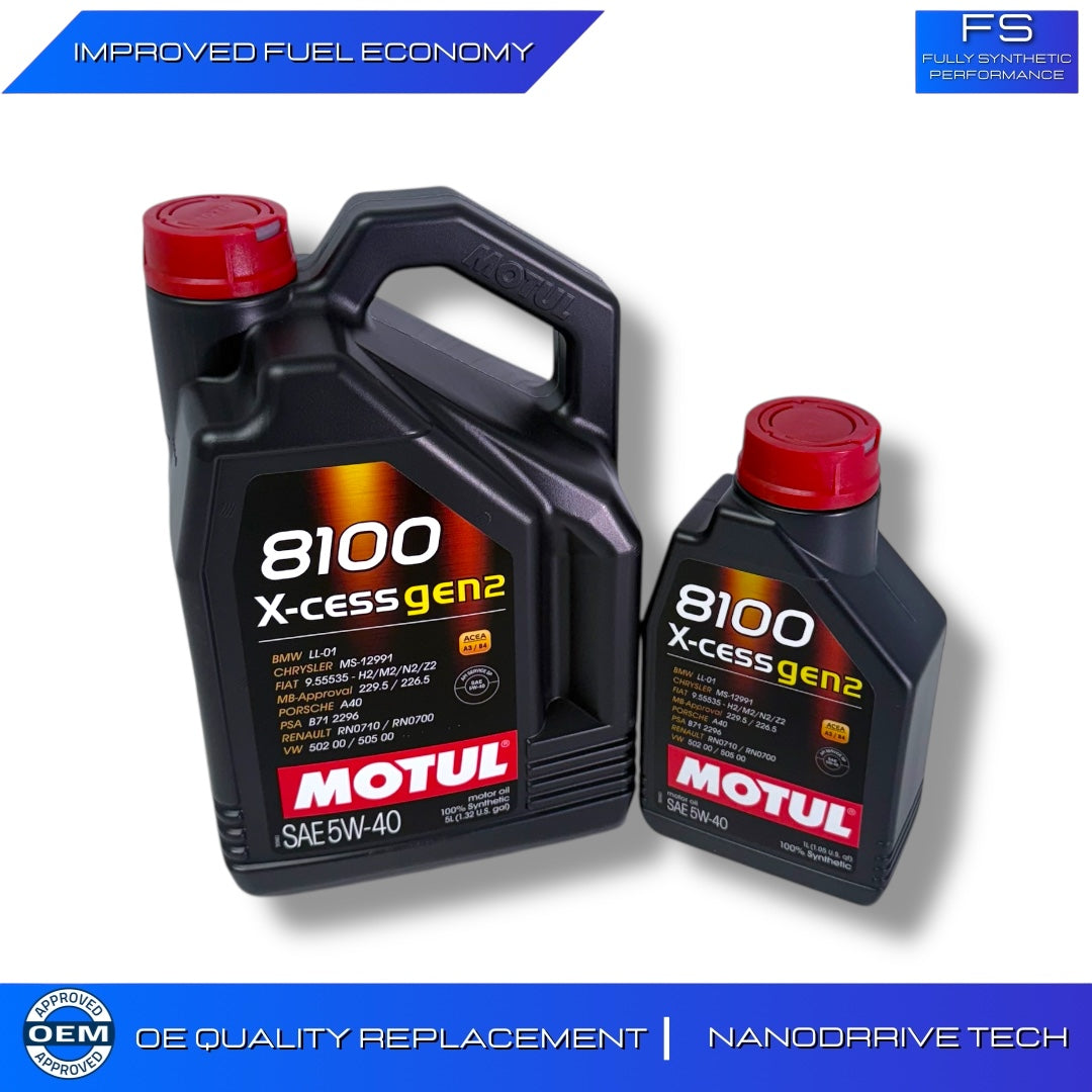 PREMIUM MOTUL 8100 X-Clean GEN2 5W40 C3 Fully Synthetic Engine Oil 6L 109762
