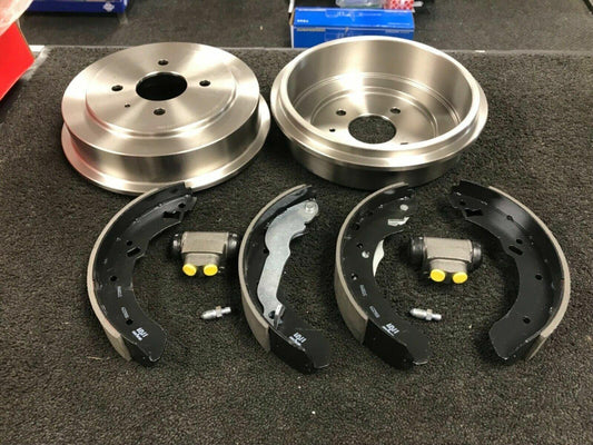 FOR FORD ESCORT RS TURBO SER2 BRAKE DRUM BRAKE SHOES & 2 WHEEL CYLINDERS