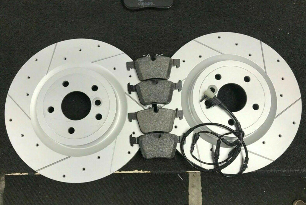 FOR JAGUAR XE 3.0 S X760 CROSS DRILLED GROOVED BRAKE DISCS PADS 350MM FRONTREAR