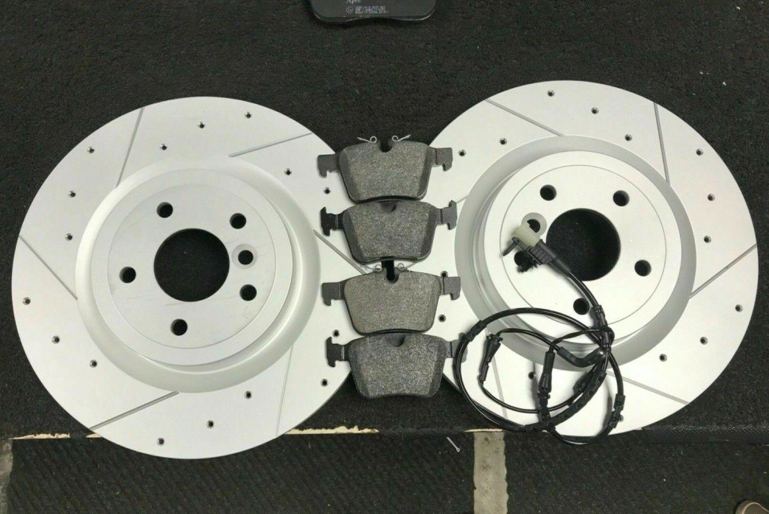 FOR JAGUAR XE 3.0 S X760 CROSS DRILLED GROOVED BRAKE DISCS PADS 350MM FRONTREAR