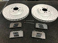 FOR MERCEDES ML55 AMG W163 BRAKE DISC CROSS DRILLED MINTEX BRAKE PADS