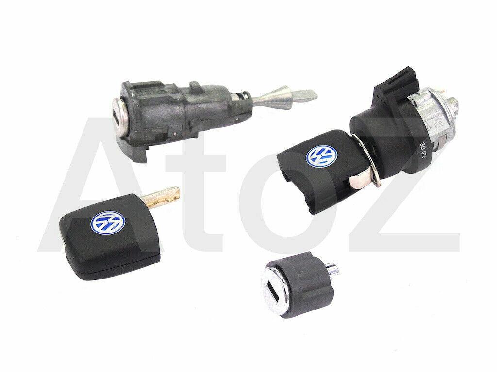 GENUINE FOR VW GOLF MK5 (04-08) IGNITION BARREL TRANSPONDER KEY LOCK SET +