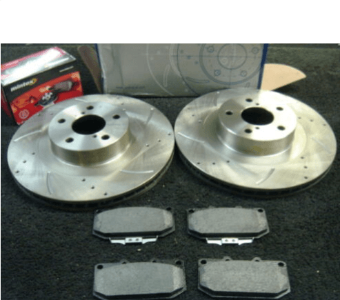 FOR IMPREZA WRX DRILLED GROOVED FRONT BRAKE DISCS &PAD 295 4 POT CALIPER