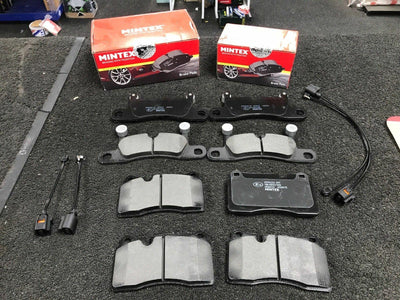 FOR VW TOUAREG 3.0TDi V6 R-LINE MINTEX ORIGINAL BRAKE PADS FRONT REAR SENSORS