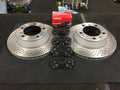 FOR PORSCHE 911 996 997 CARRERA 4 3.4 3.6 REAR BRAKE DISC DRILLED & MINTEX PADS