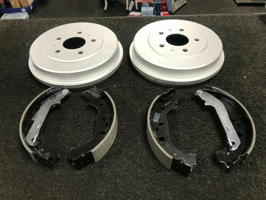 FOR FORD FOCUS MK2 MK3 1.6TDCI BRAKE DRUMS REAR BRAKE SHOES