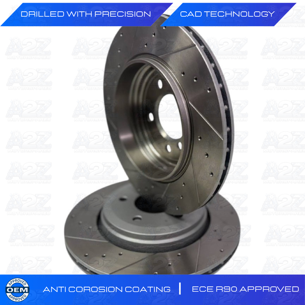 BMW E46 B3 ALPINA 3.3 BRAKE DISC DRILLED GROOVED FRONT REAR BRAKE PADS