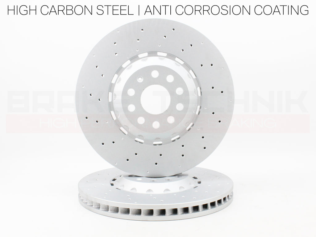 FOR VW GOLF R MK8 8.5 AUDI S3 8Y ARTEON R FRONT REAR PERFORMANCE DRILLED BRAKE DISCS & PADS
