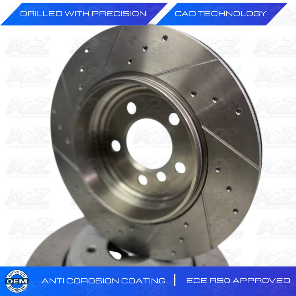 BMW E46 B3 ALPINA 3.3 BRAKE DISC DRILLED GROOVED FRONT REAR BRAKE PADS