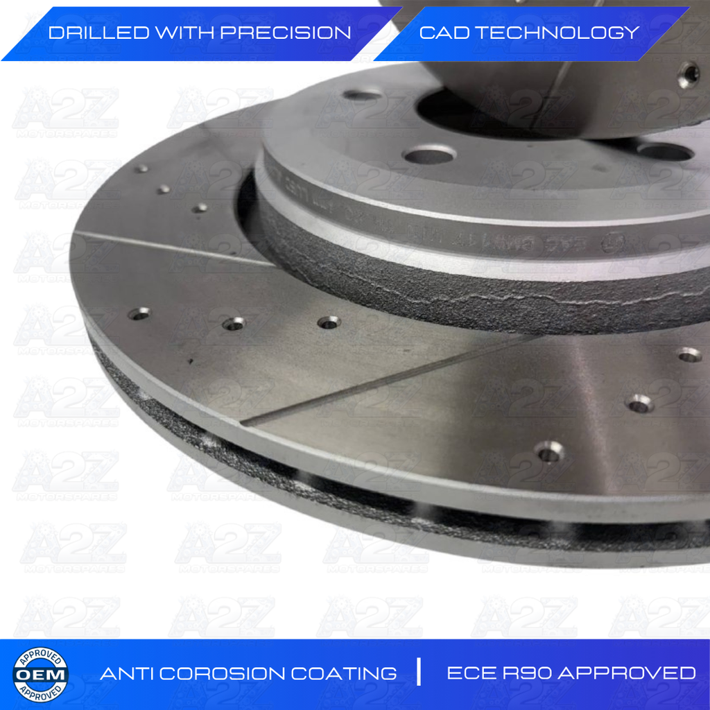 BMW E46 B3 ALPINA 3.3 BRAKE DISC DRILLED GROOVED FRONT REAR BRAKE PADS