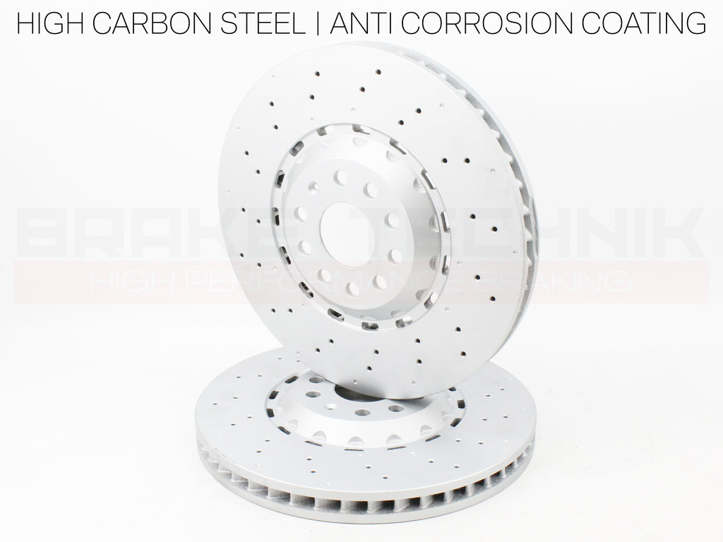 FOR VW GOLF R MK8 8.5 AUDI S3 8Y ARTEON R FRONT REAR PERFORMANCE DRILLED BRAKE DISCS & PADS