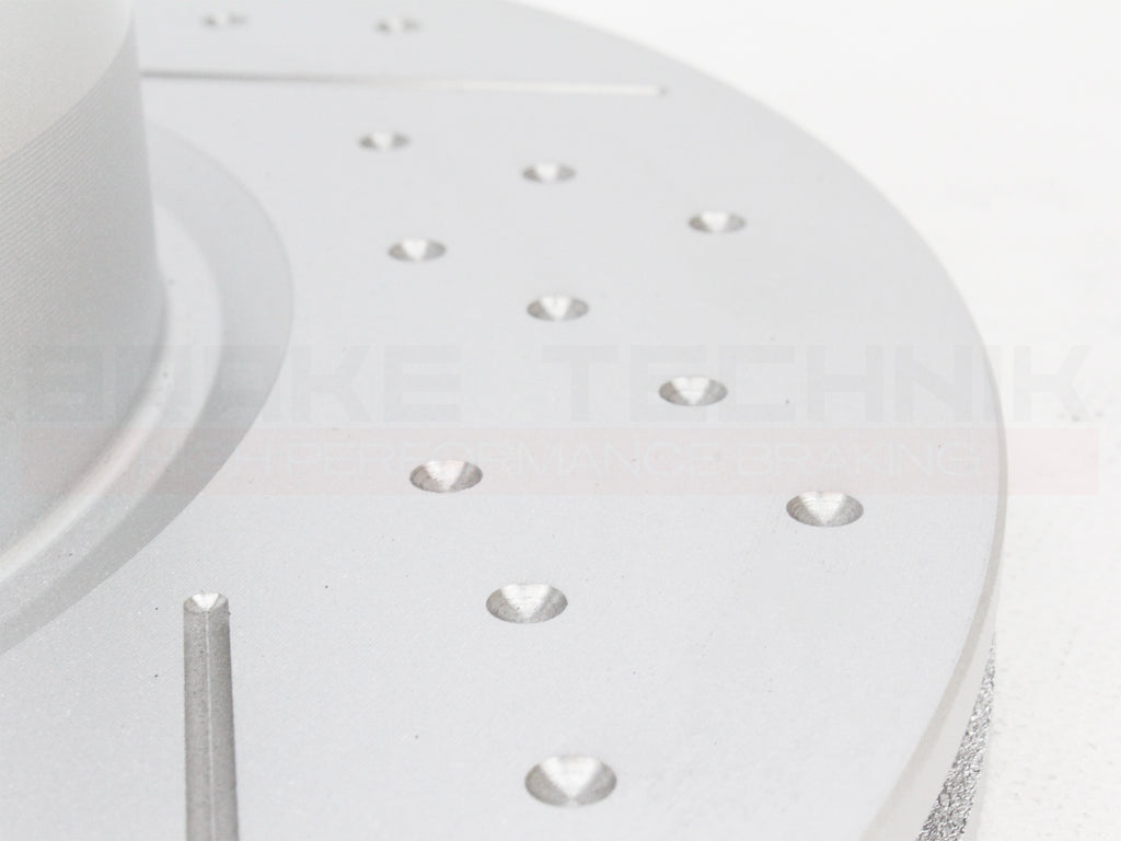 FOR BMW I4 EDRIVE40 RWD G26 2021- FRONT REAR PERFORMANCE DIMPLE AND GROOVED BRAKE DISCS AND PREMIUM BRAKE PADS & SENSORS