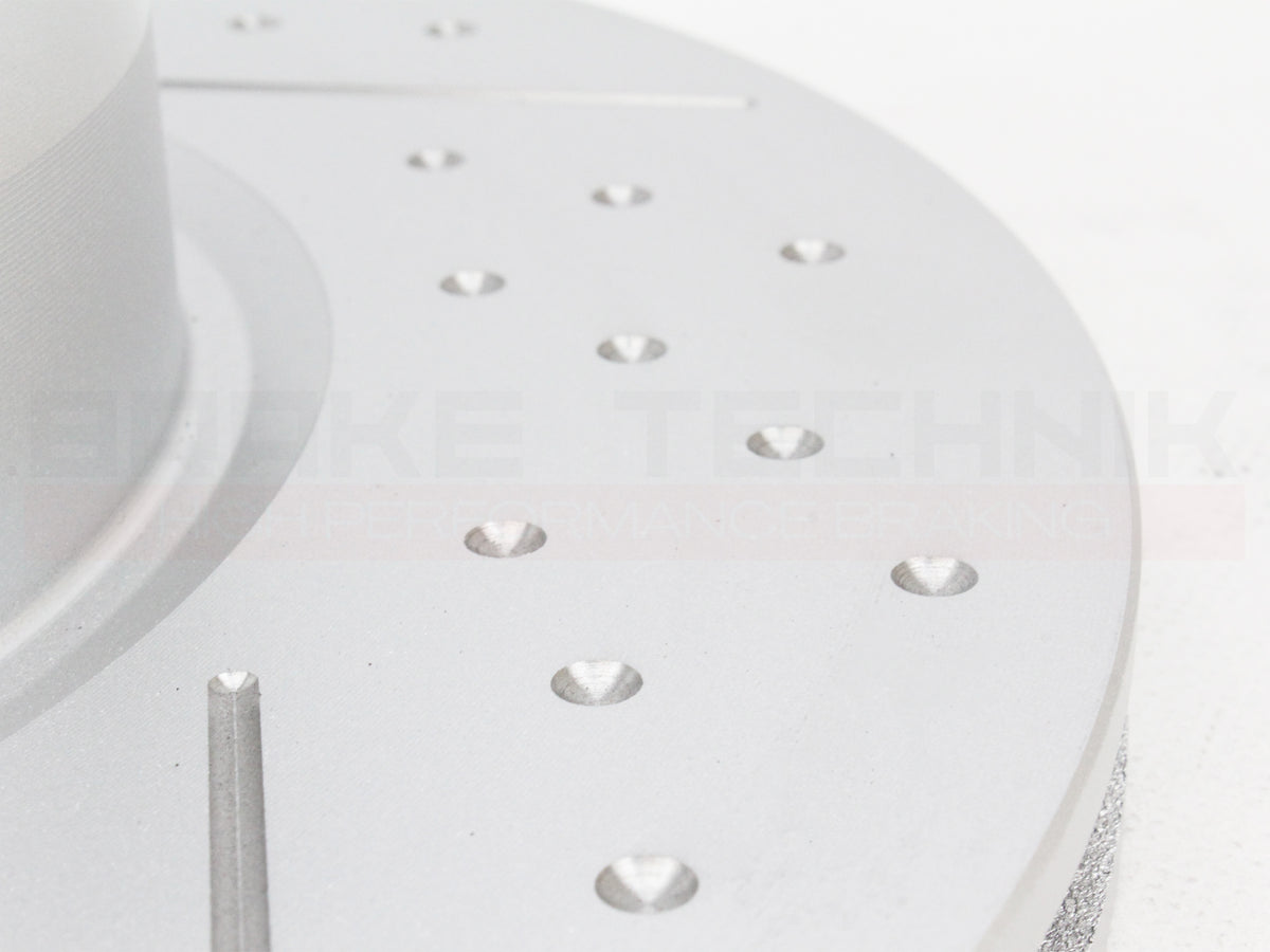 FOR BMW I4 EDRIVE40 RWD G26 2021- FRONT REAR PERFORMANCE DIMPLE AND GROOVED BRAKE DISCS AND PREMIUM BRAKE PADS & SENSORS