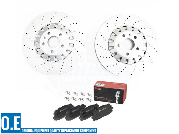 FOR AUDI A8 TFSI QUATTRO L 55 TFSI MK4 D5 FRONT PERFORMANCE BRAKE DISC AND BREMBO PADS 375MM