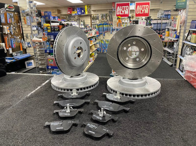 BMW 730D 740d F01 CROSS DRILLED GROOVED BRAKE DISCS  BRAKE PADS FRONT REAR