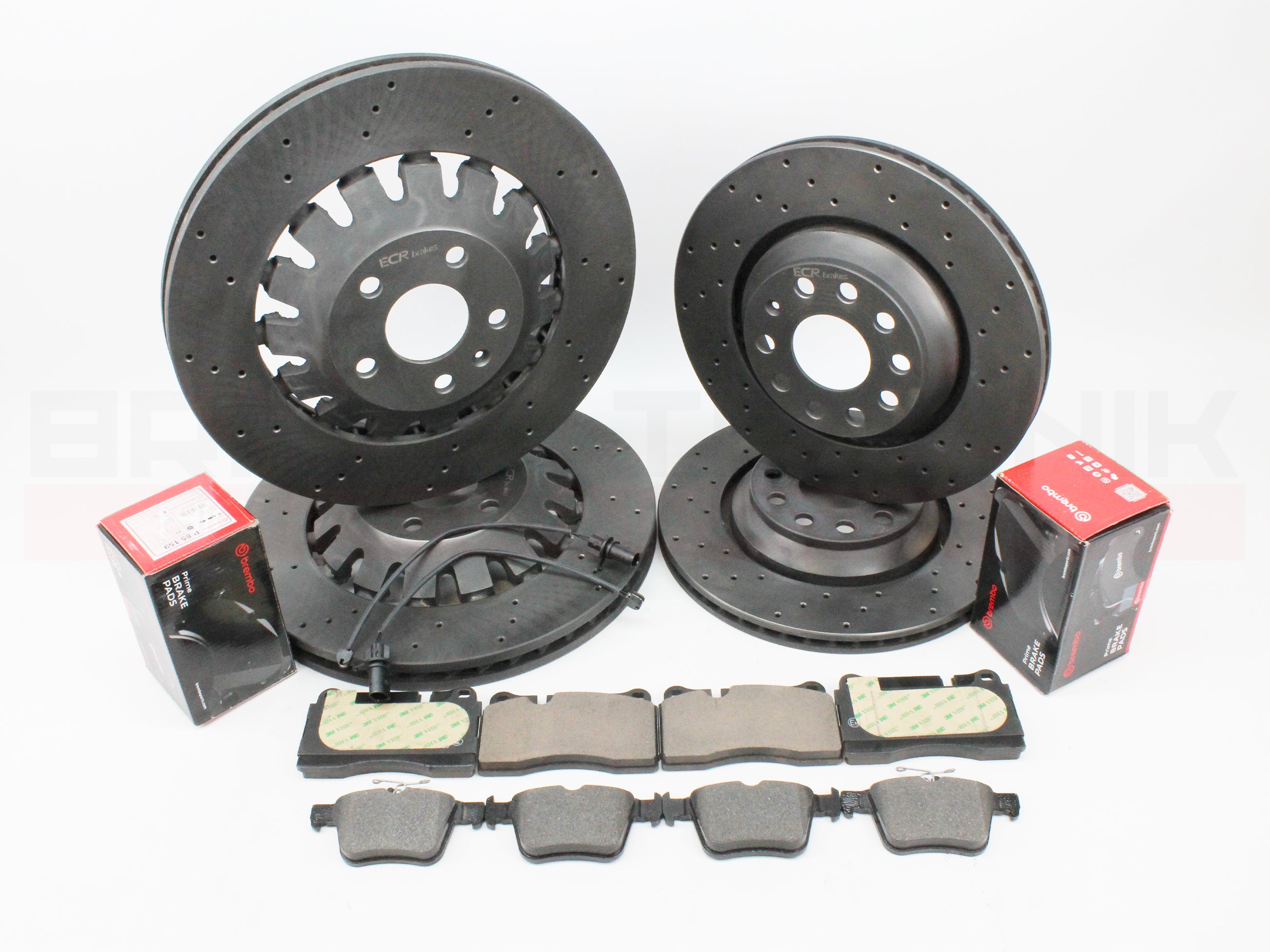 FOR AUDI RS3 8P 2011-2012 FRONT REAR BRAKE DISCS BREMBO PADS 370mm 310mm FR/RR