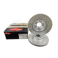 2 X PERFORMANCE DIMPLED GROOVED REAR BRAKE DISC 345mm BMW F20 F21 F22 F23 F30 F3
