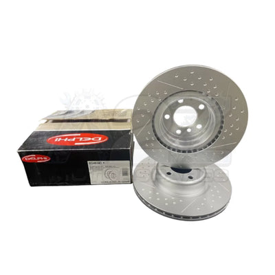 2 X PERFORMANCE DIMPLED GROOVED REAR BRAKE DISC 345mm BMW F20 F21 F22 F23 F30 F3
