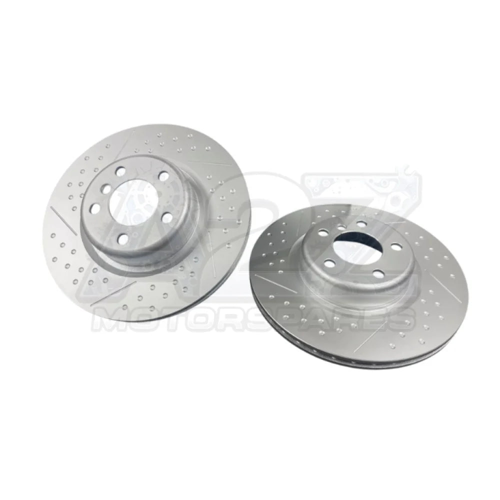 2 X PERFORMANCE DIMPLED GROOVED REAR BRAKE DISC 345mm BMW F20 F21 F22 F23 F30 F3