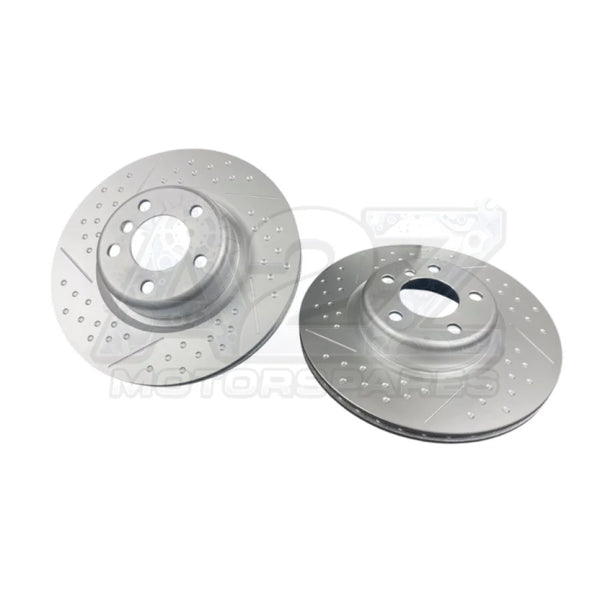 2 X PERFORMANCE DIMPLED GROOVED REAR BRAKE DISC 345mm BMW F20 F21 F22 F23 F30 F3