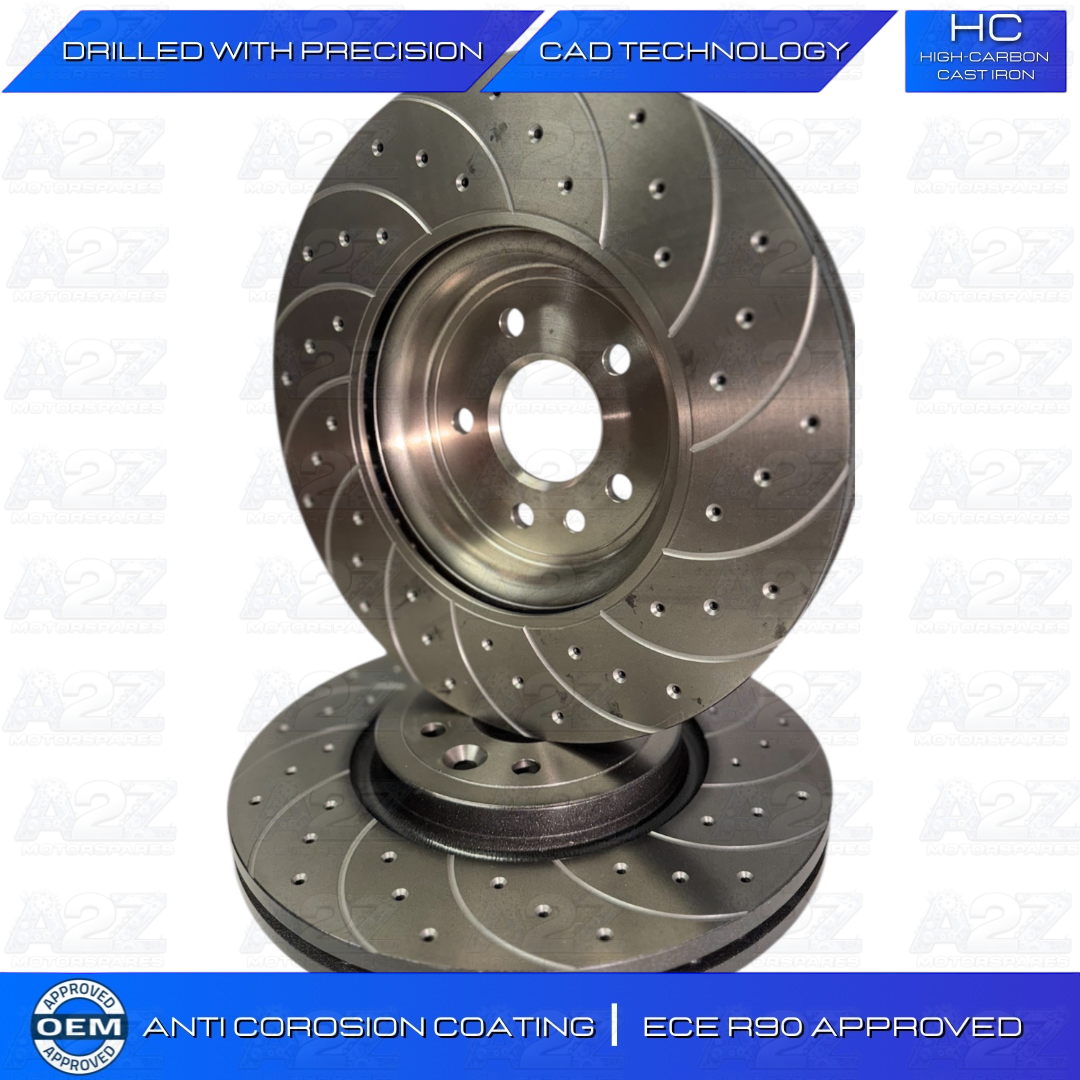 FOR JAGUAR XE 3.0 S X760 FRONT REAR BREMBO DRILLED GROOVED DISCS & MINTEX PADS