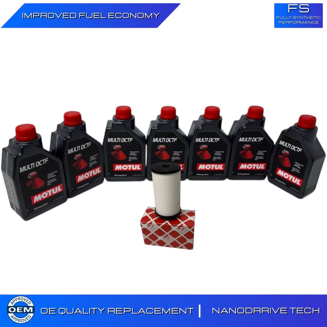 GEARBOX SERVICE KIT 7L MOTUL MULTI DCTF+FILTER FIT AUDI VAG DSG DQ500 7 SPEED