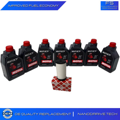 GEARBOX SERVICE KIT 7L MOTUL MULTI DCTF+FILTER FIT AUDI VAG DSG DQ500 7 SPEED