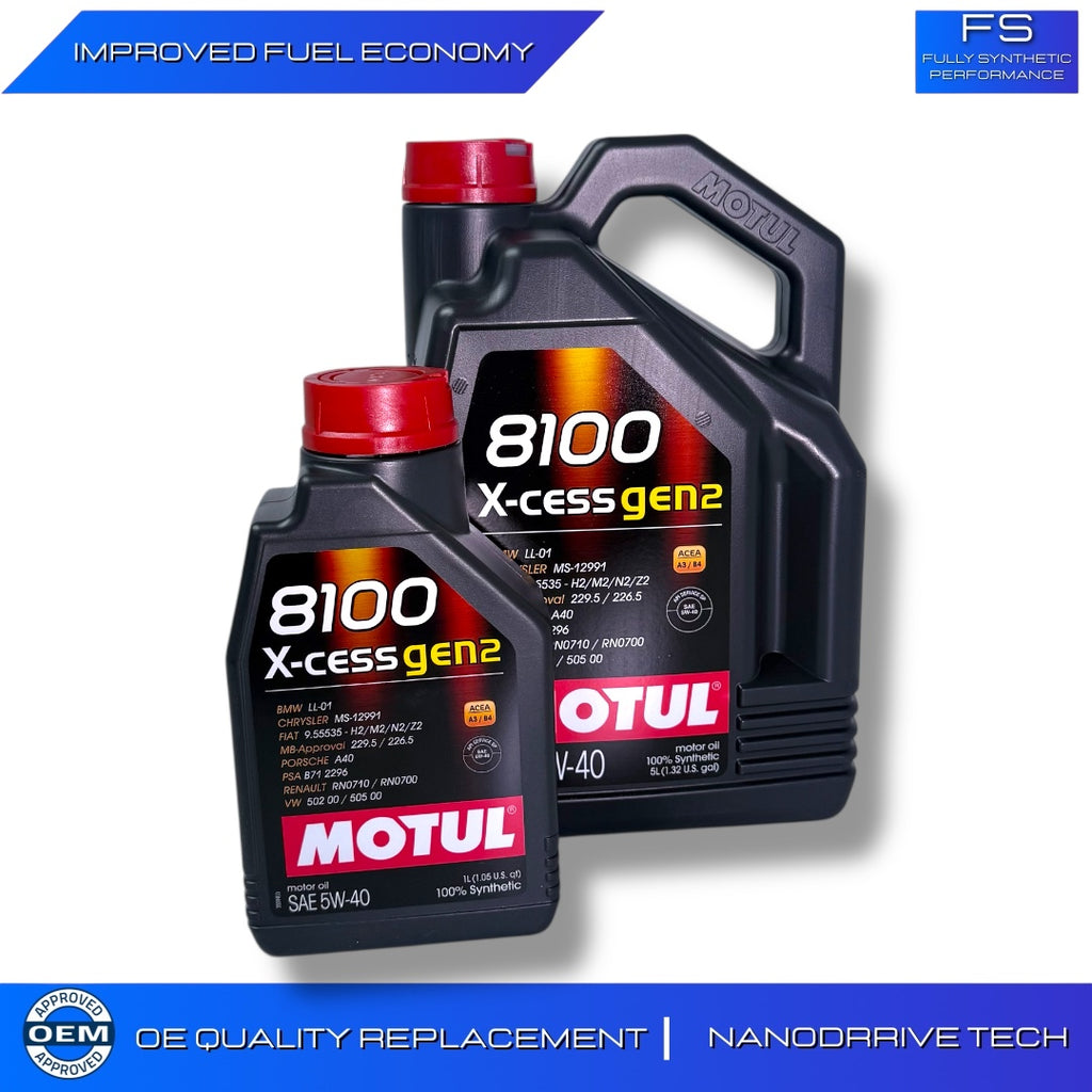 PREMIUM MOTUL 8100 X-Clean GEN2 5W40 C3 Fully Synthetic Engine Oil 6L 109762