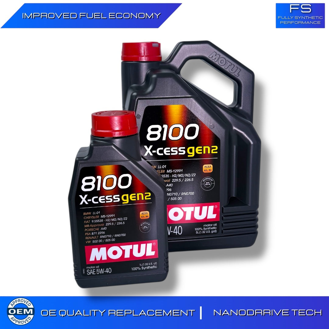PREMIUM MOTUL 8100 X-Clean GEN2 5W40 C3 Fully Synthetic Engine Oil 6L 109762