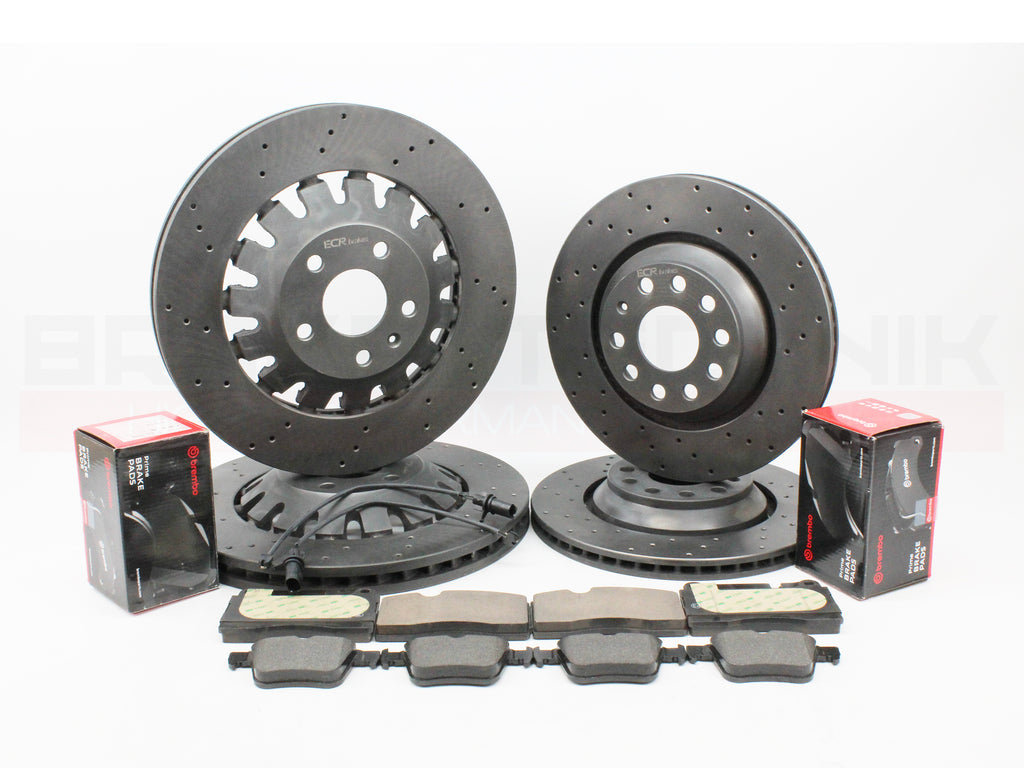 FOR AUDI RS3 8P 2011-2012 FRONT REAR BRAKE DISCS BREMBO PADS 370mm 310mm FR/RR