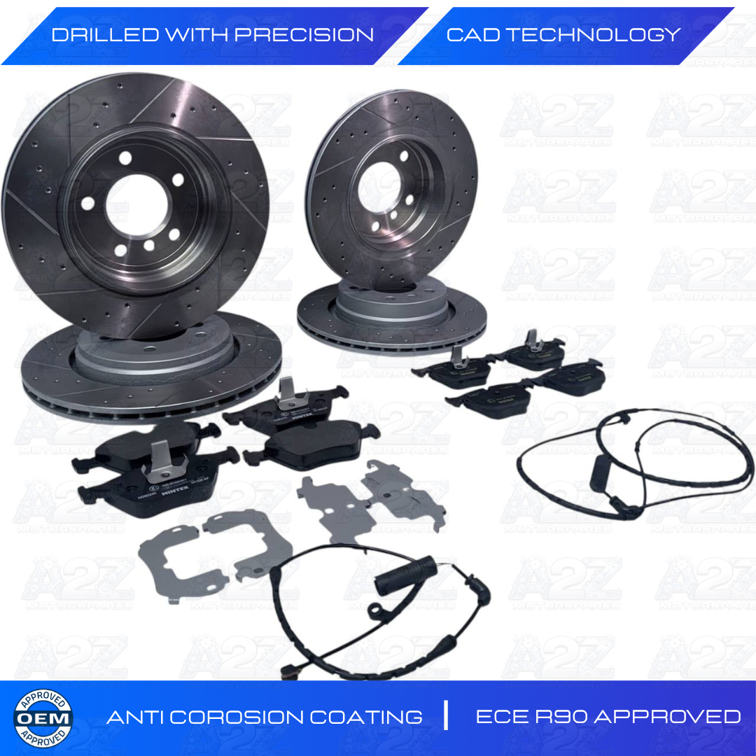 BMW E46 B3 ALPINA 3.3 BRAKE DISC DRILLED GROOVED FRONT REAR BRAKE PADS