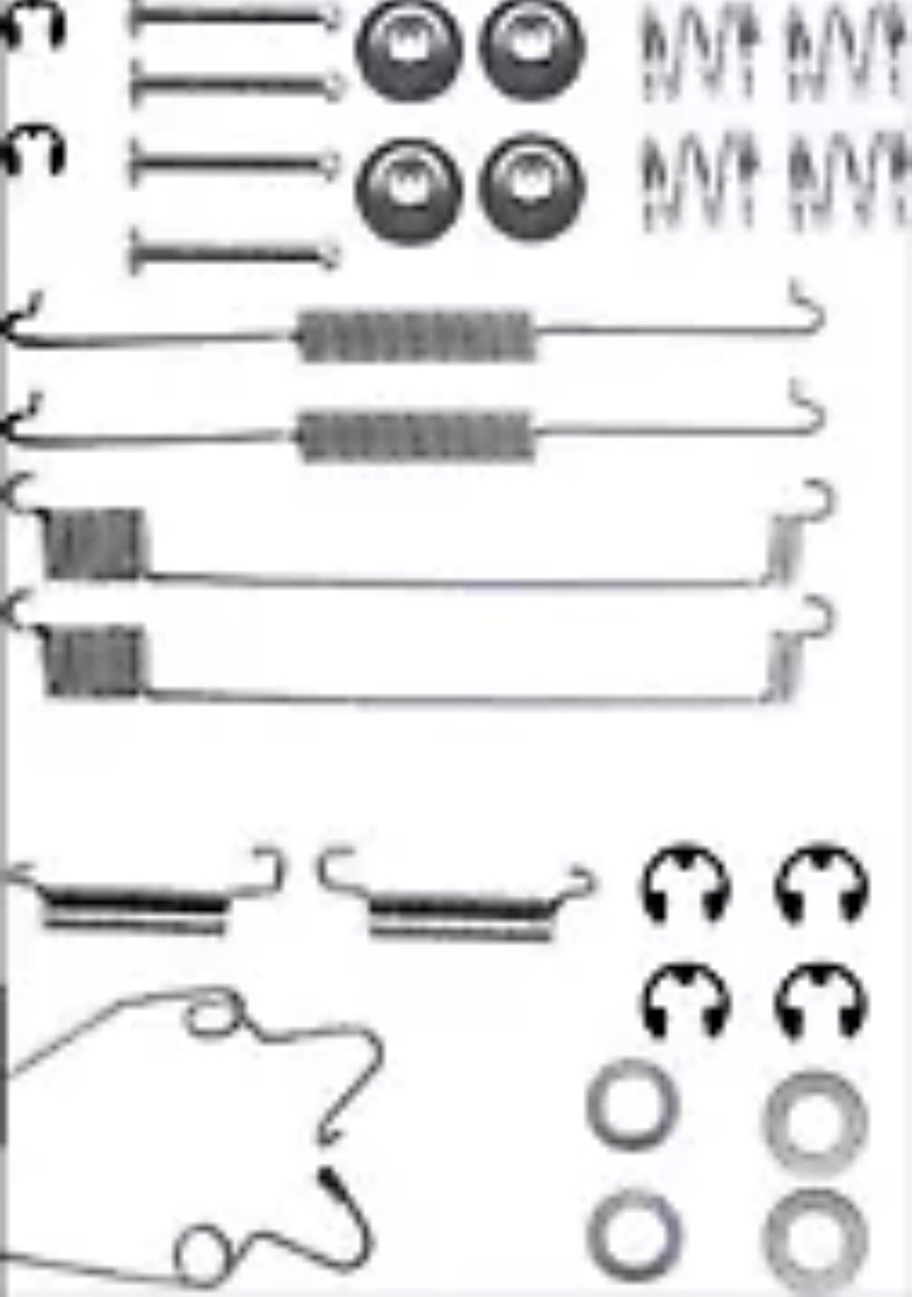 FOR FORD TRANSIT MK3 MK2 REAR MINTEX BRAKE SHOE FITTING KIT