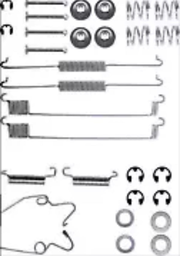 FOR FORD TRANSIT MK3 MK2 REAR MINTEX BRAKE SHOE FITTING KIT