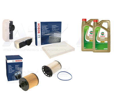 NEW SERVICE KIT AIR POLLEN OIL FUELFILTER+10L CASTROL 5W30 FIT AUDI SQ7 MK2 4MB