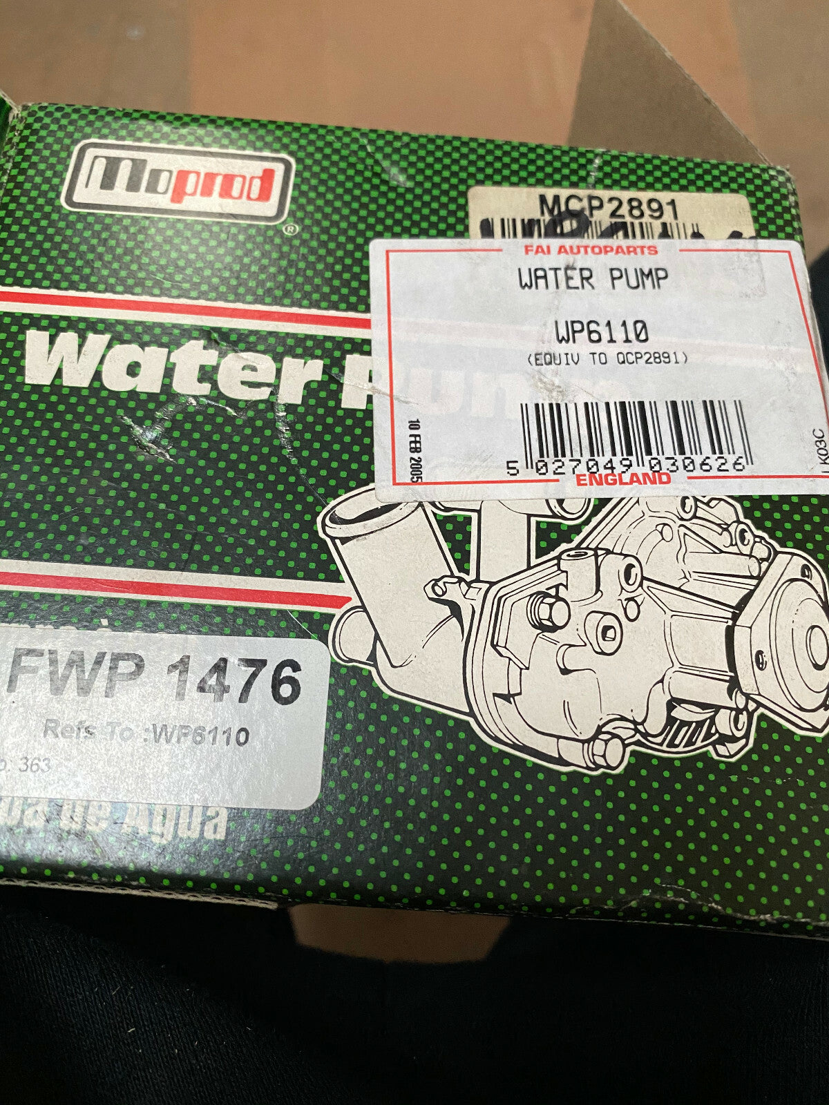 WATER PUMP FITS CITROEN BX GTI PEUGEOT 205 1.6 1.9 GTI 405 Mi16x4