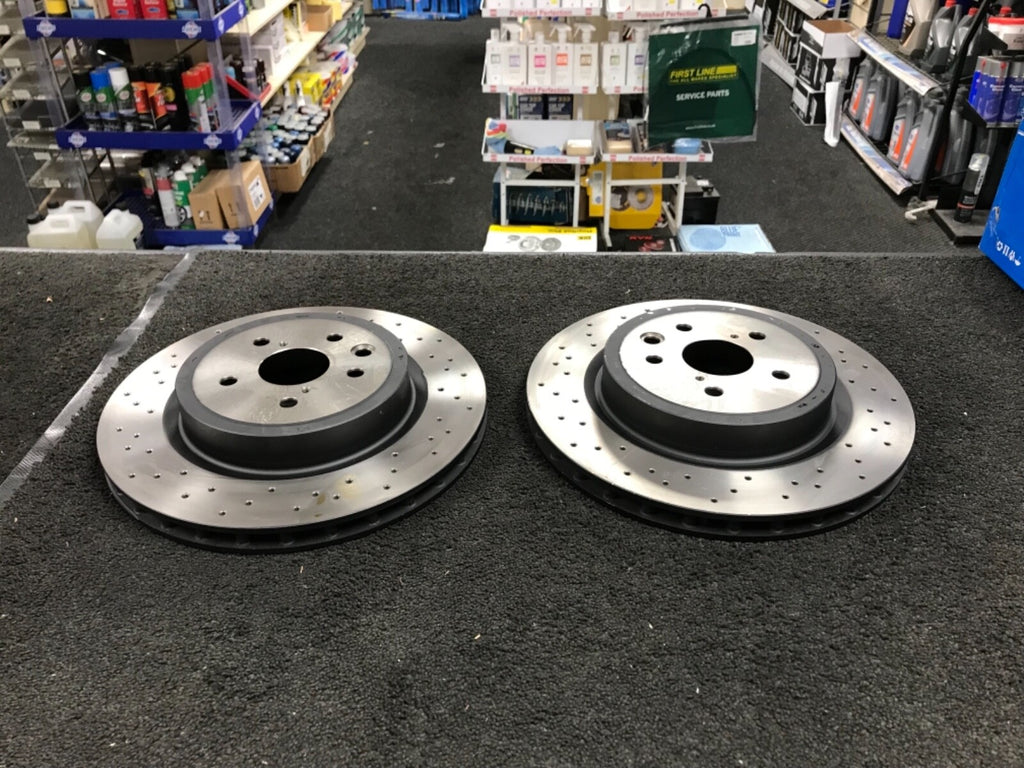 FOR LEXUS ISF ISF 5.0 V8 REAR BRAKE DISCS DRILLED SPORTS PERFORMANCE PAIR