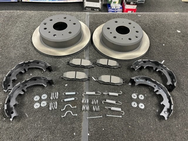 FOR TOYOTA REGIUS GRANVIA IMPORT REAR BRAKE DISC PAD HAND BRAKE PARKING SHOE KIT