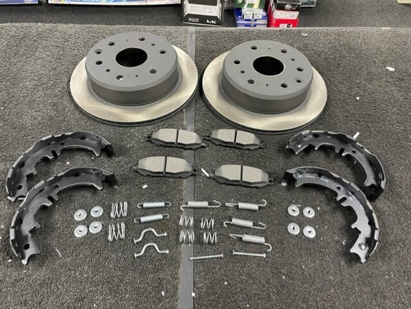 FOR TOYOTA REGIUS GRANVIA IMPORT REAR BRAKE DISC PAD HAND BRAKE PARKING SHOE KIT