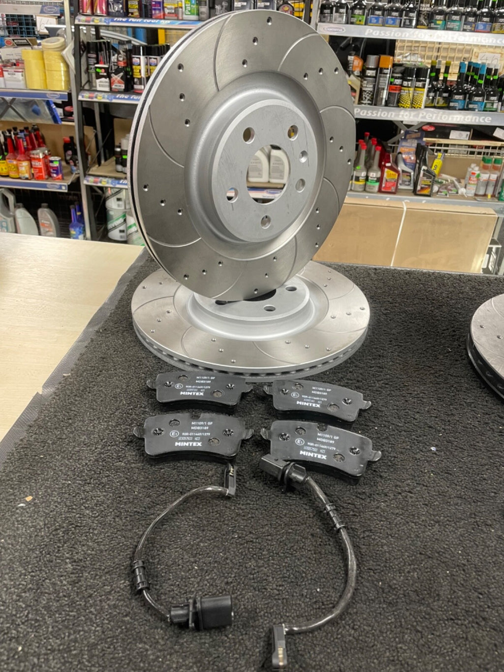 FOR A6 ALLROAD TDI QUATTRO (MK4 (4G) (C7))  FRONT REAR DILLED GROOVED DISCS PADS