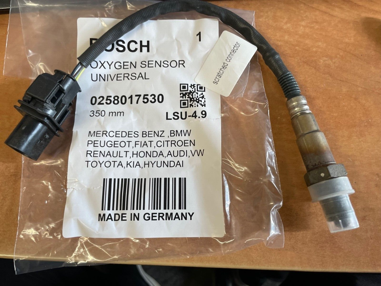 GENUINE BOSCH WIDEBAND O2 5 WIRE AIR FUEL RATIO  SENSOR FOR LSU 4.9 Length:350MM