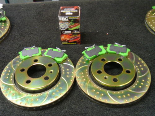 OCTAVIA VRS CUPRA DIMPLED GROOVED BRAKE DISC EBC PADS