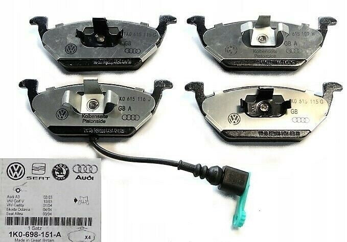 VW AUDI SKODA SEAT FRONT BRAKE SET GENUINE AUDI 1K0698151A  