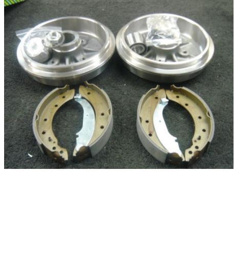 PEUGEOT 206 1.1 1.4 1.9D 2.0HDI REAR BRAKE DRUMS & 2 WHEEL  BEARINGS & SHOES ABS