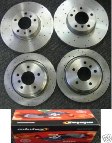 BMW 530D 540 PERFORMANCE DRILLED BRAKE DISC MINTEX PADS