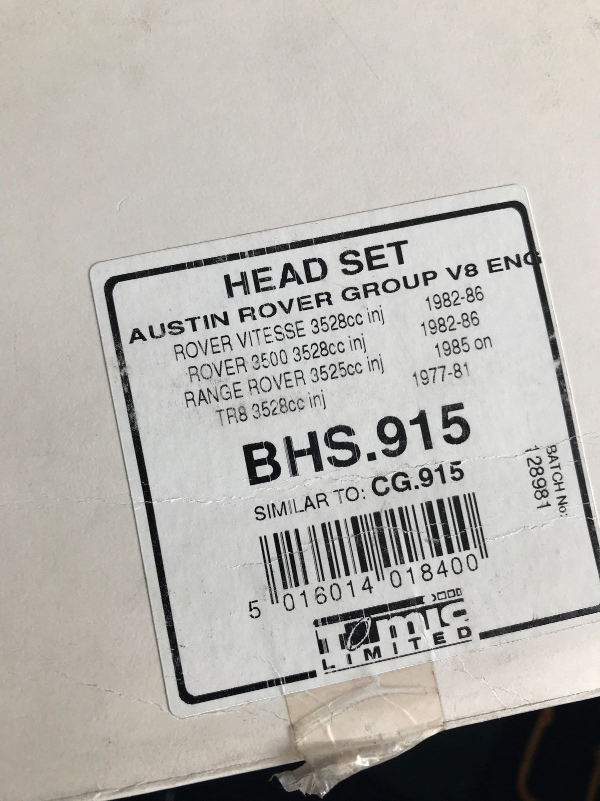 FOR ROVER VITESSE ROVER 3500 RANGE ROVER ROVER TR8 HEAD GASKET SET 
