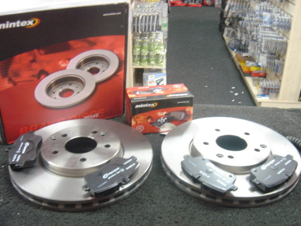 FOR MERCEDES C240 270 C320 C350 MINTEX FRONT  BRAKE DISCS BRAKE PADS 
