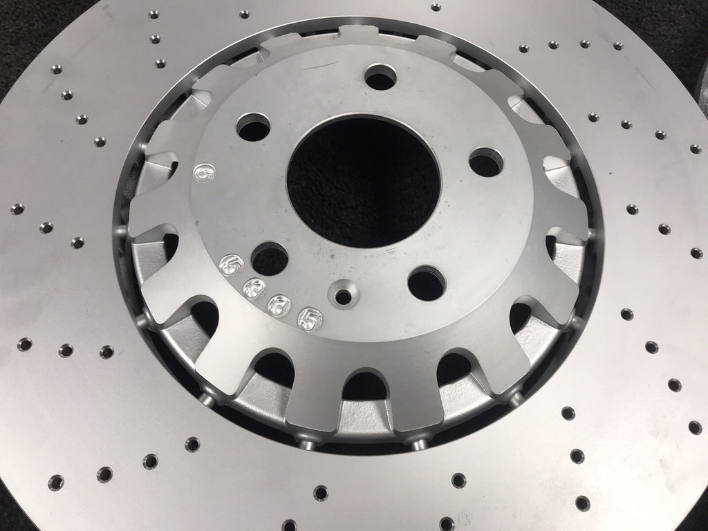 AUDI Q7 QUATTRO 4M PERFORMANCE CROSS DRILLED  BRAKE DISC FRONT REAR 375/350MM