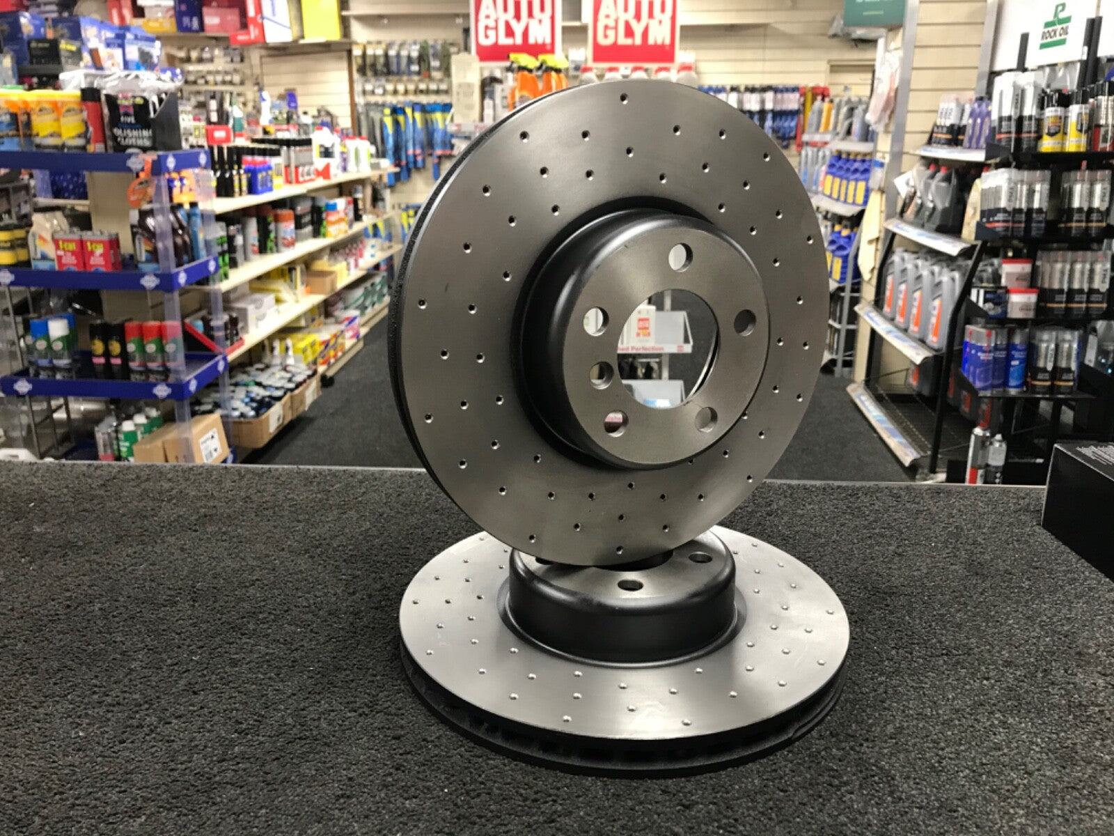 Genuine Apec REAR  Vented Drilled  Brake Discs 300MM FOR BMW 