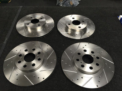 FOR TOYOTA MR2 MR-S 1.8 VVTI ROADSTER BRAKE DISC DRILLED GROOVED FRONT REAR